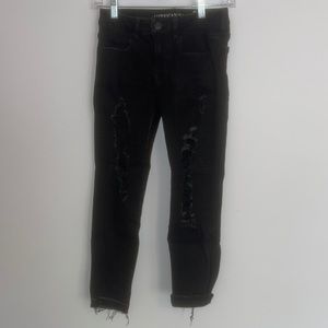 American Eagle Low-Rise Ripped Skinny Jeans